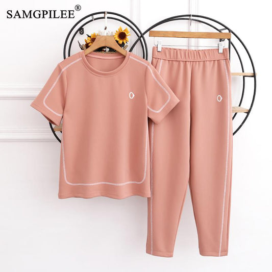 Summer Women's Loose Oversize Two Piece Tracksuit