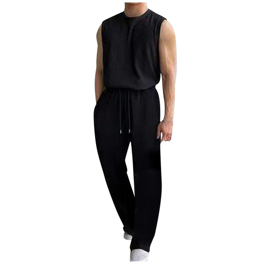 Mens Two-piece Set for outdoor home exercise
